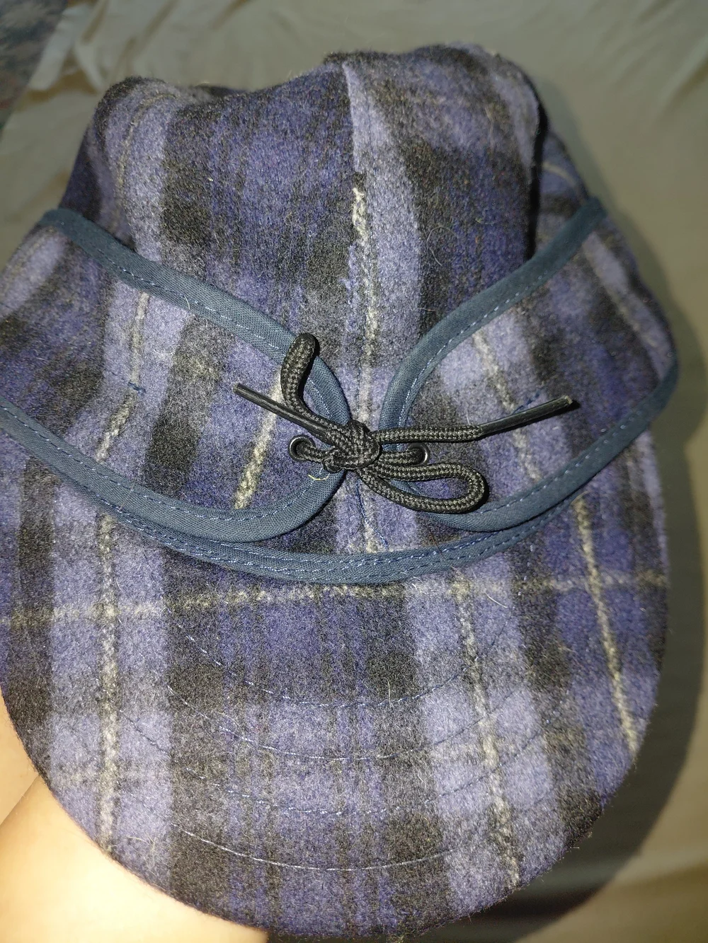 Stormy Kromer Plaid Blue Wool Blend Men's Cap 7 1/4